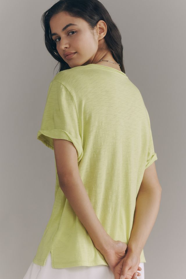 Pilcro Quinn Drapey V-Neck Tee #1