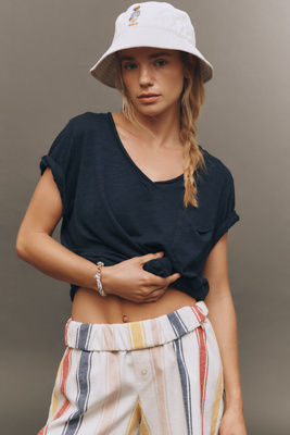 Pilcro The Quinn Short-sleeve V-neck Tee By  In Black