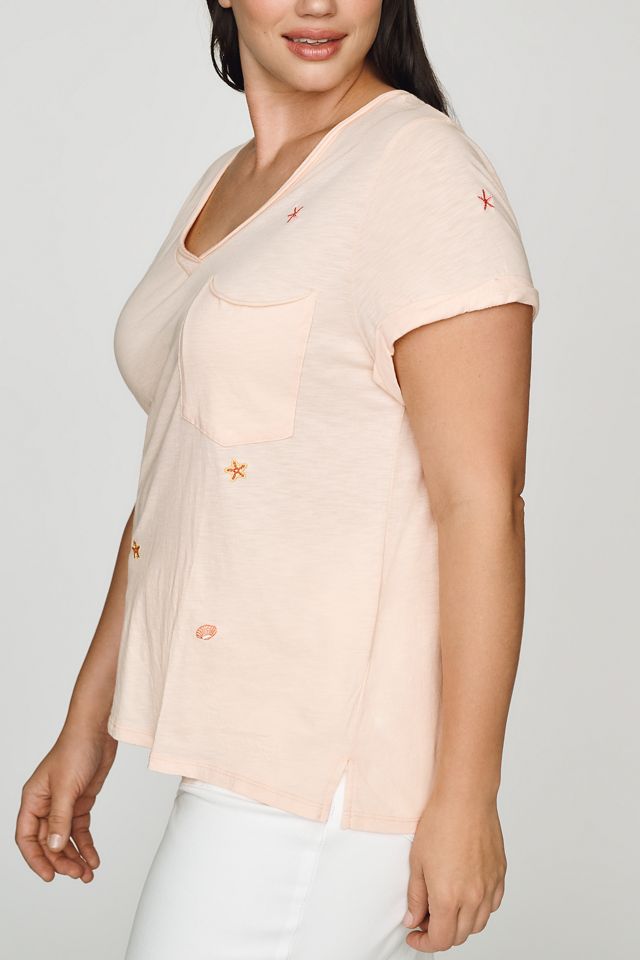 Pilcro Quinn Drapey V-Neck Tee #5