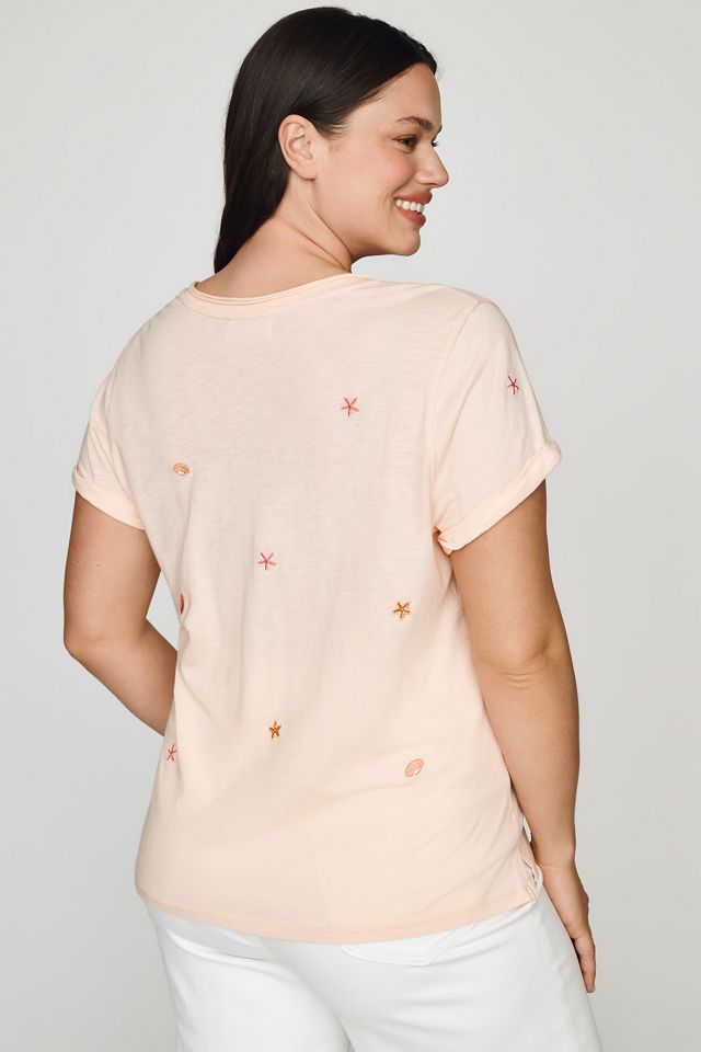 Pilcro Quinn Drapey V-Neck Tee #6