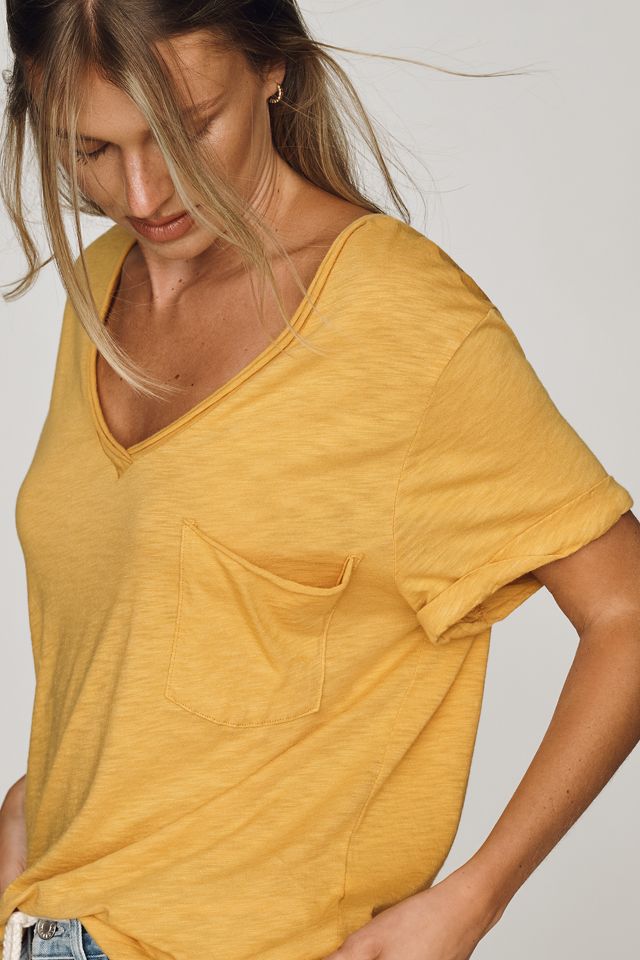 Pilcro Quinn Drapey V-Neck Tee #2