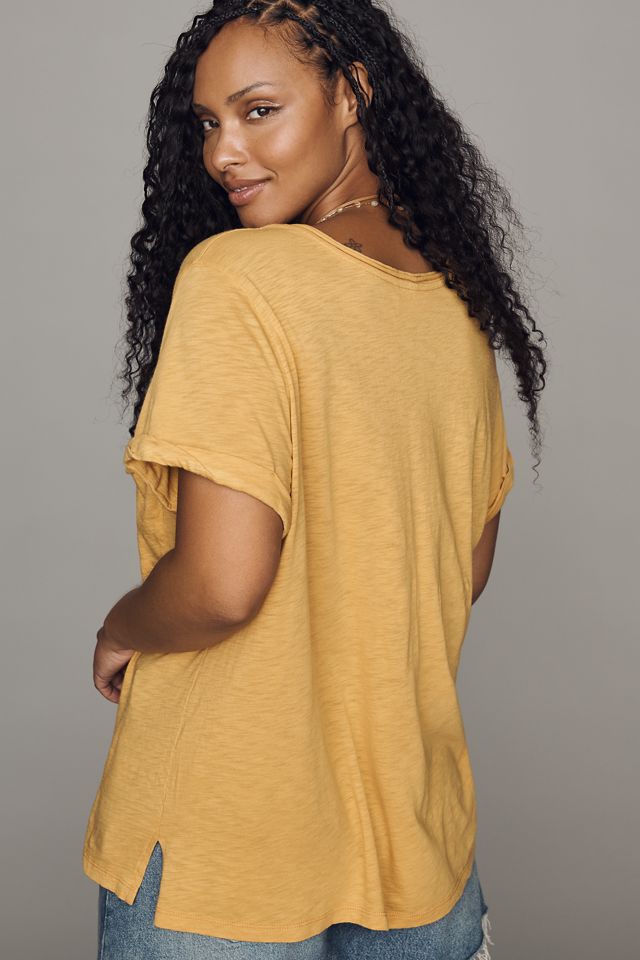 Pilcro Quinn Drapey V-Neck Tee #5