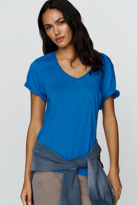 Pilcro Quinn Drapey V Neck Tee by Anthropologie