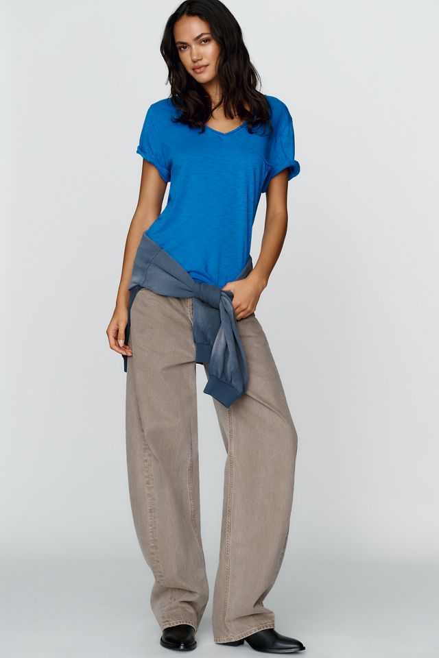 Pilcro Quinn Drapey V Neck Tee #2