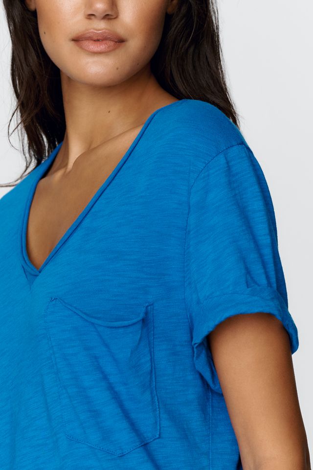 Pilcro Quinn Drapey V Neck Tee #3