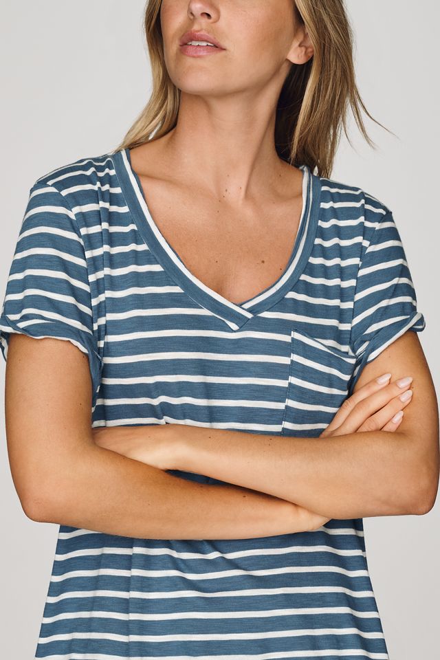 Pilcro Quinn Drapey V-Neck Tee #3