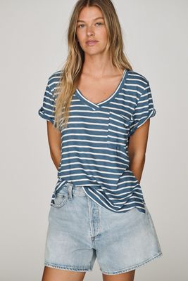 Pilcro Quinn Drapey V-Neck Tee