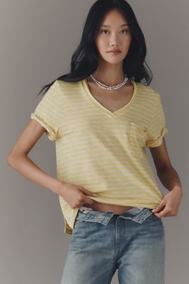 Pilcro Quinn Drapey V-Neck Tee