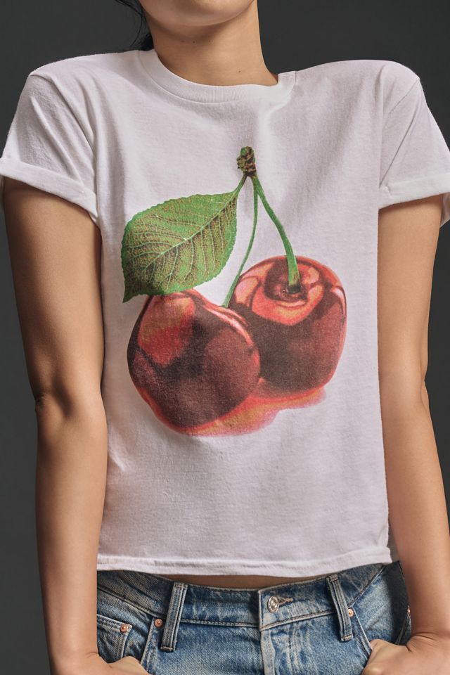 By Anthropologie Cherry Graphic Tee #3