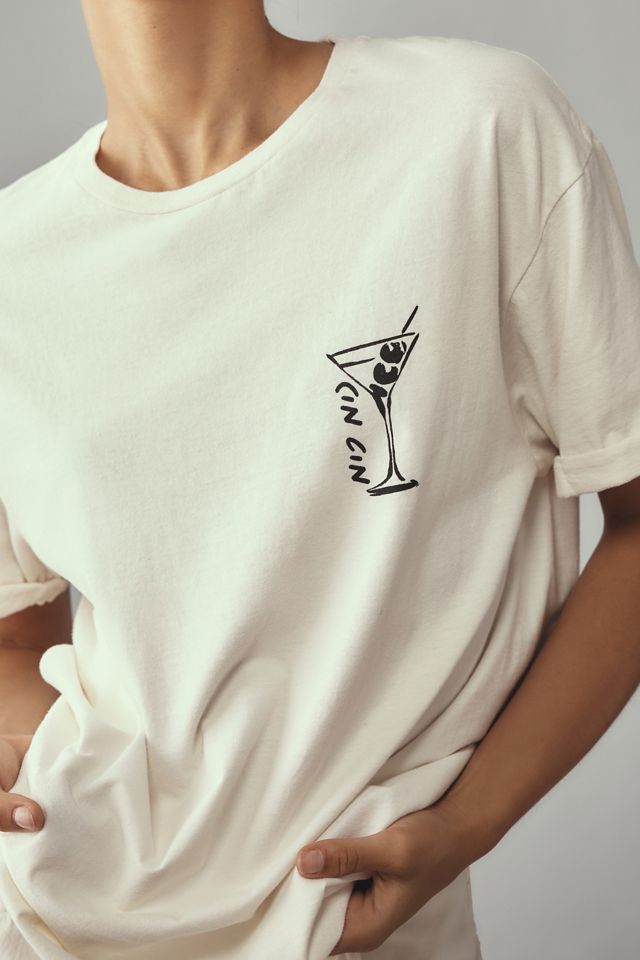 By Anthropologie Cin Cin Martini Graphic Tee #3