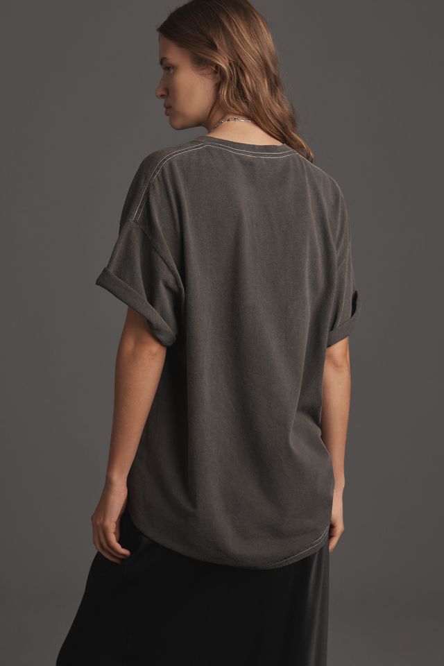 By Anthropologie AC/DC Metallic Graphic Tee #1