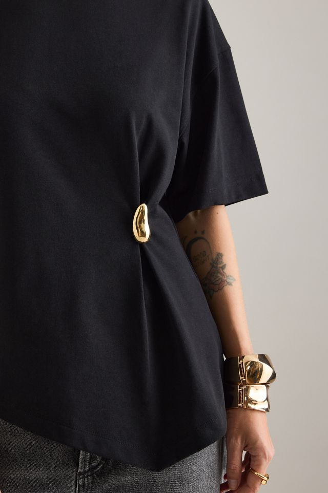 By Anthropologie Waisted Hardware T-Shirt #4
