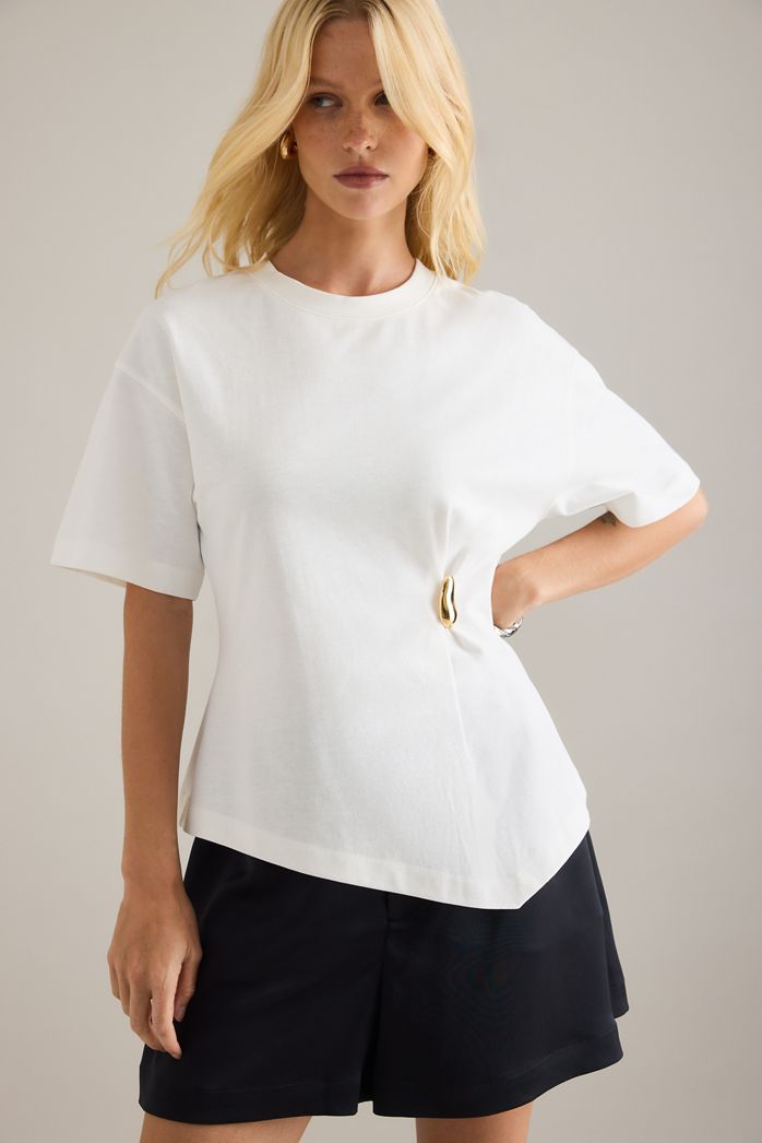 By Anthropologie Waisted Hardware T-Shirt