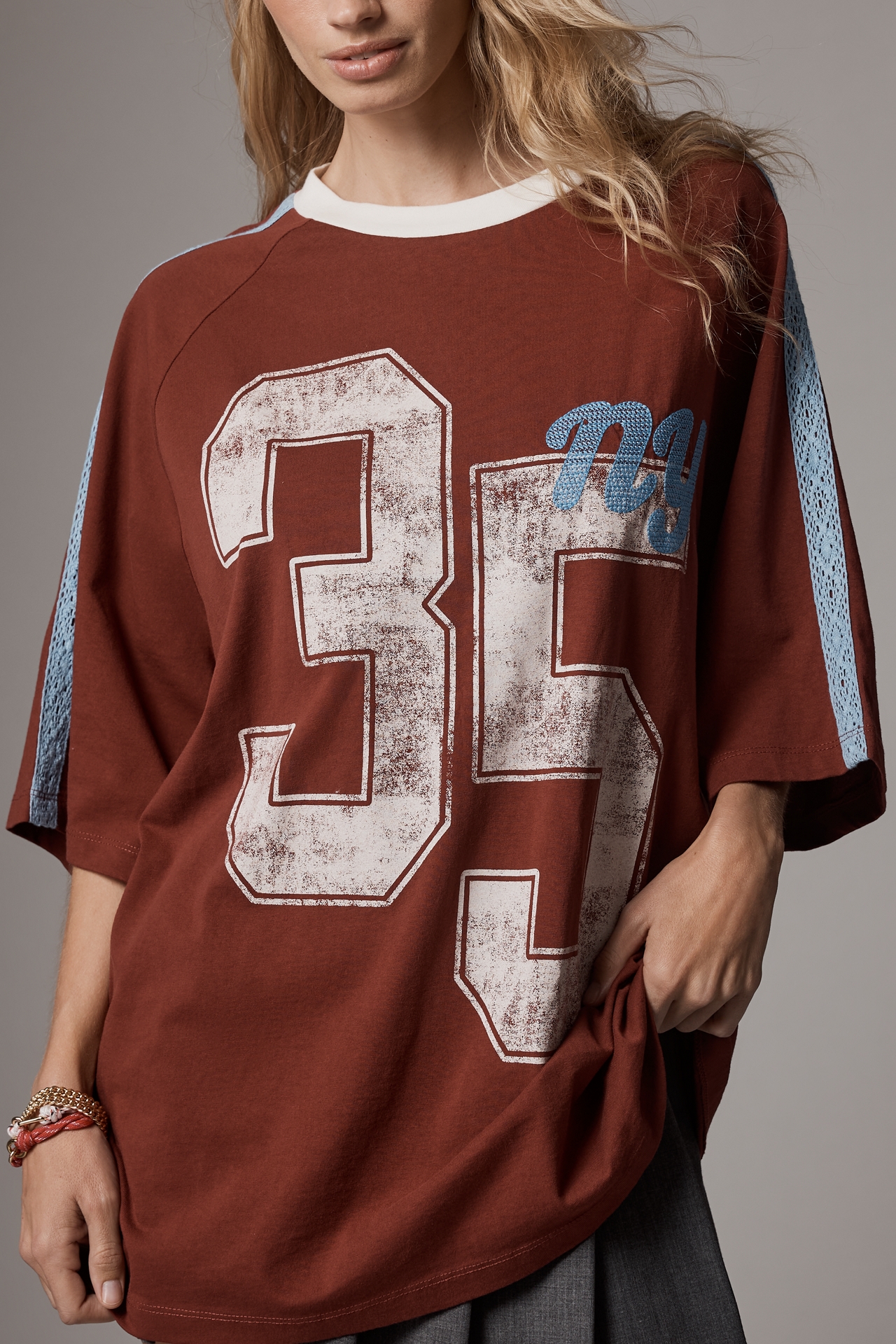 By Anthropologie Oversized Sporty Tee