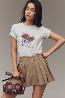 By Anthropologie Cocktail Graphic Tee In White