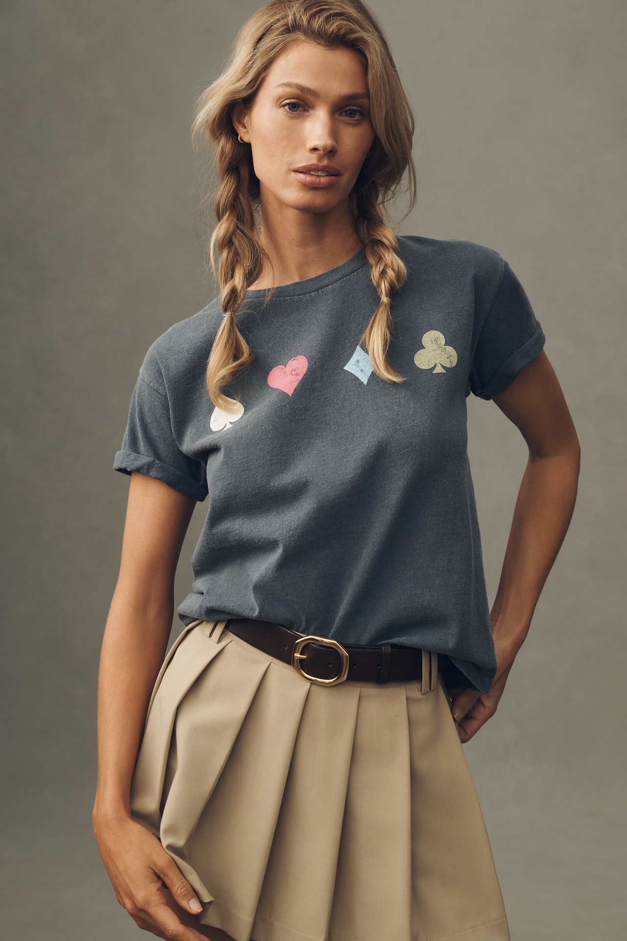 By Anthropologie Card Suits Graphic Tee