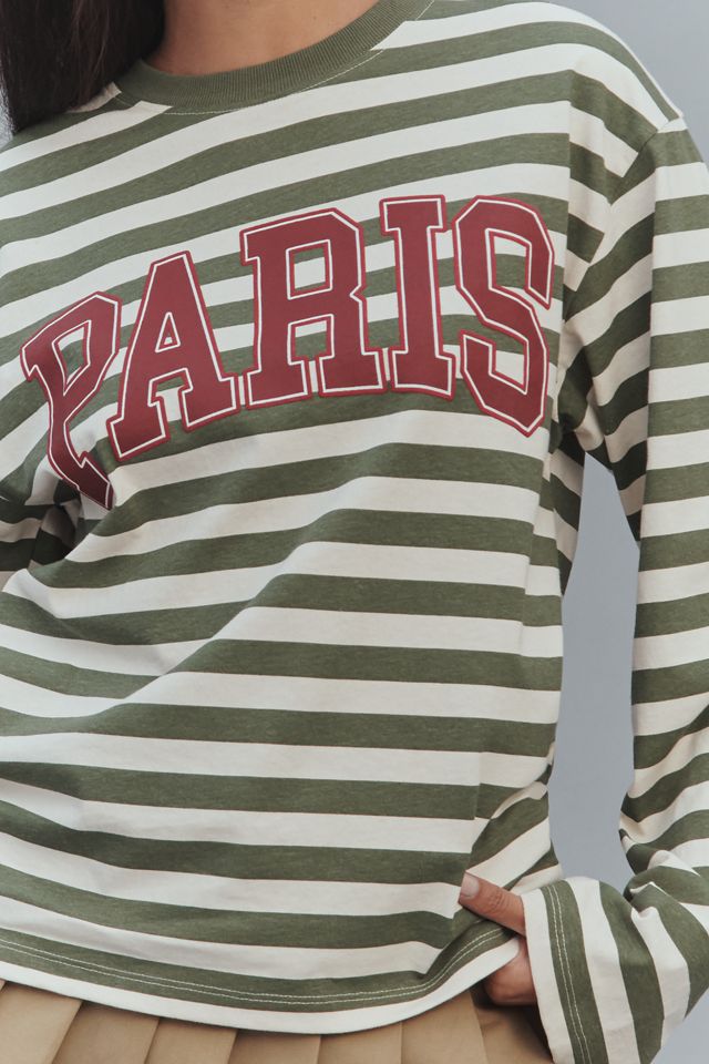 By Anthropologie Long-Sleeve Stripe City Top #1