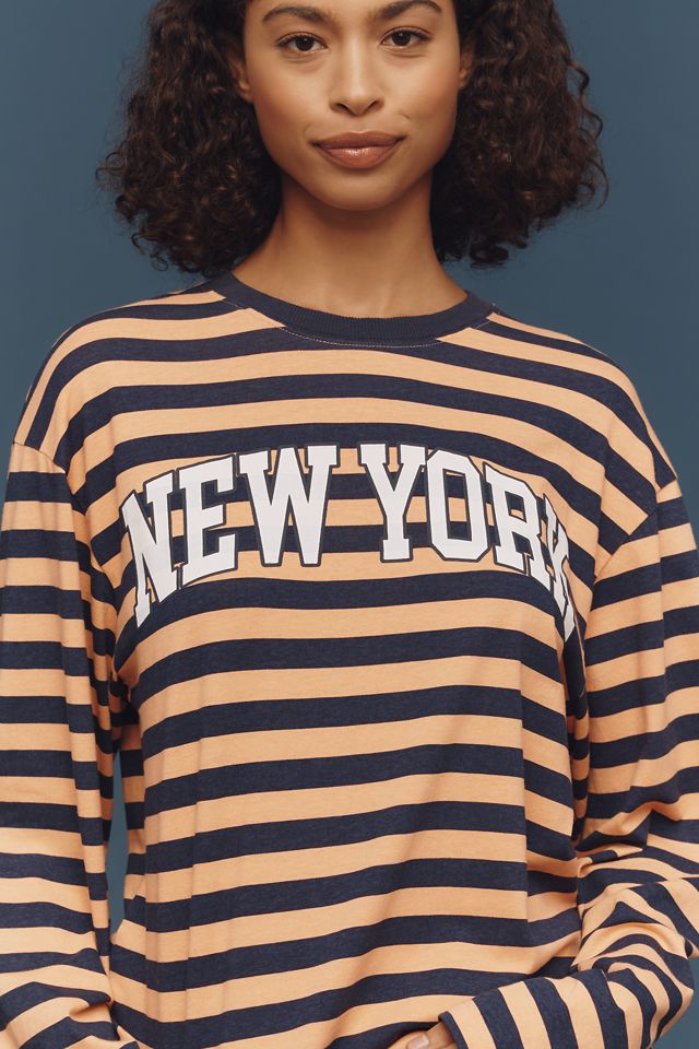 By Anthropologie Long-Sleeve Stripe City Top #1