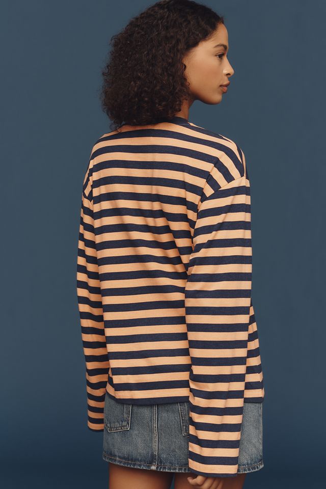 By Anthropologie Long-Sleeve Stripe City Top #2