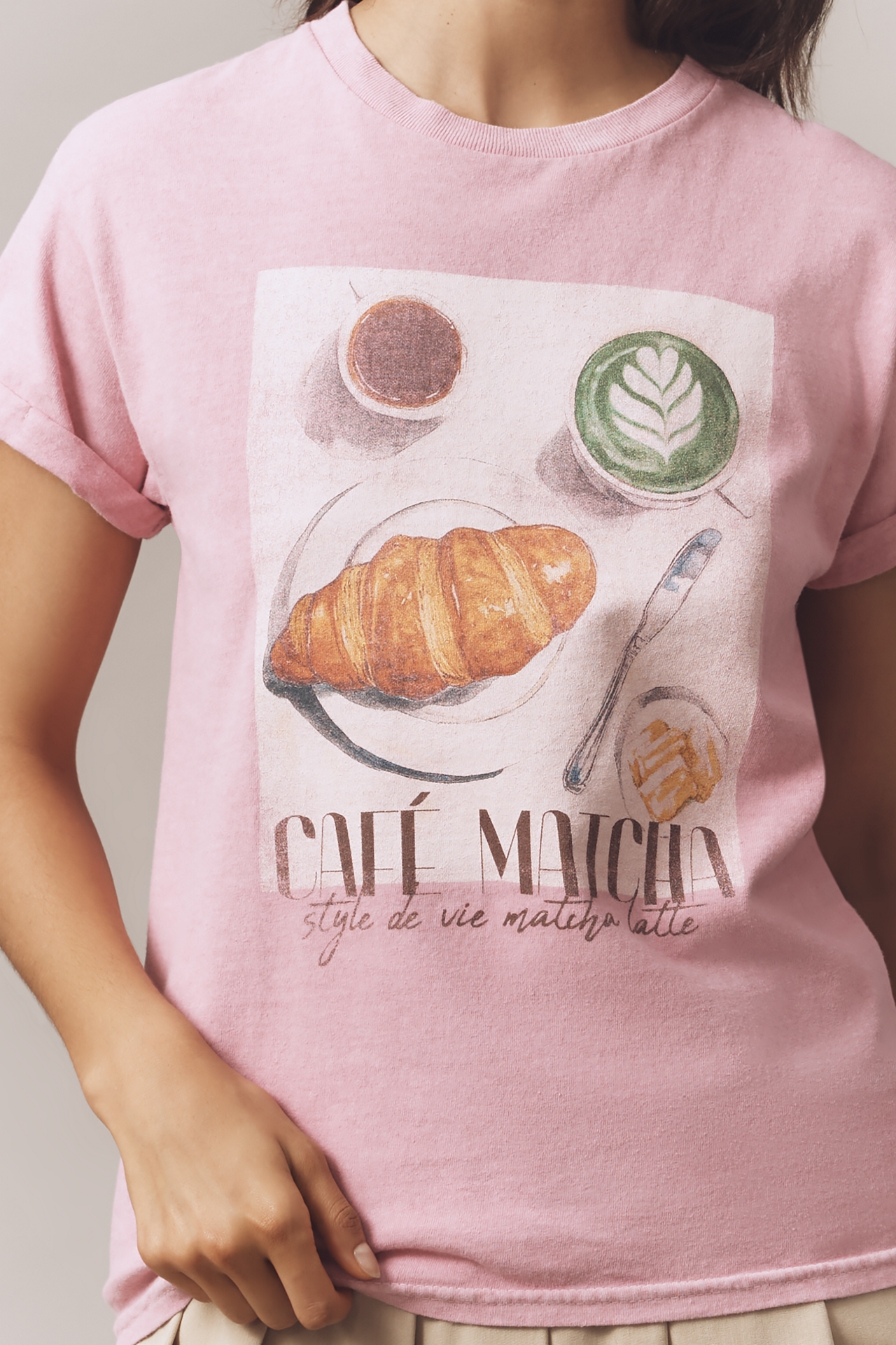 By Anthropologie Café Matcha Graphic Tee
