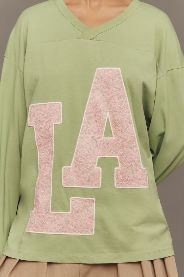 By Anthropologie Lace City Graphic Sweatshirt #1