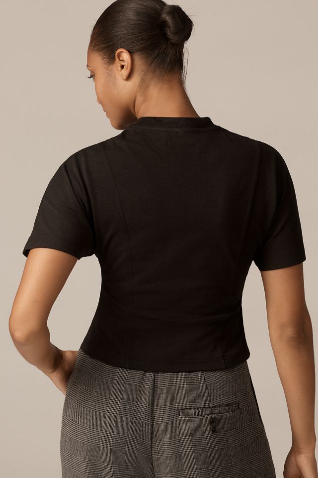 By Anthropologie Mock Neck Tee #1