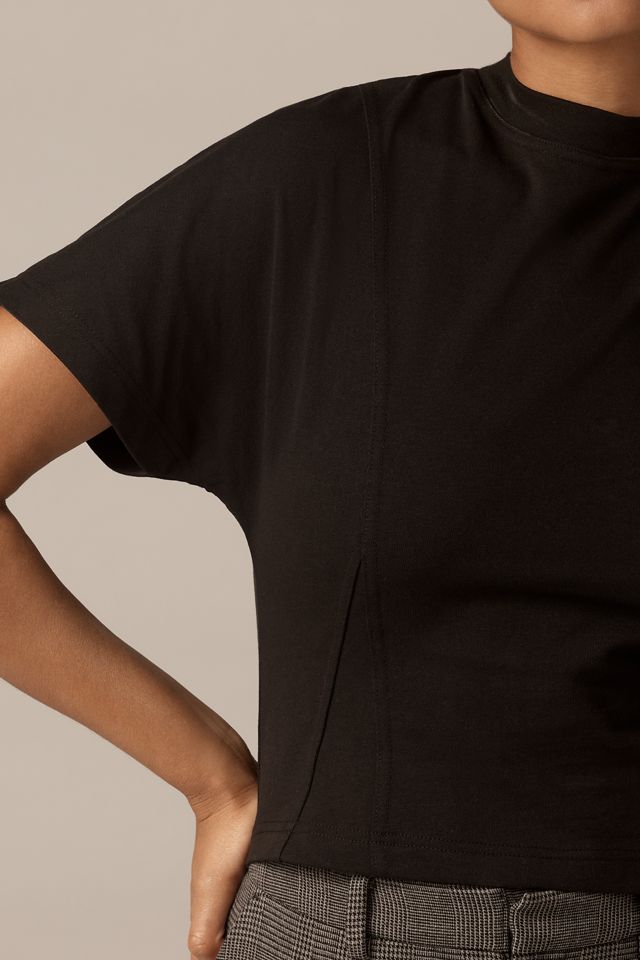 By Anthropologie Mock Neck Tee #2