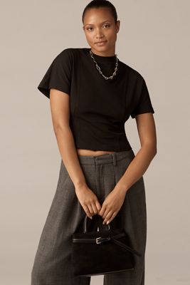 By Anthropologie Mock Neck Tee