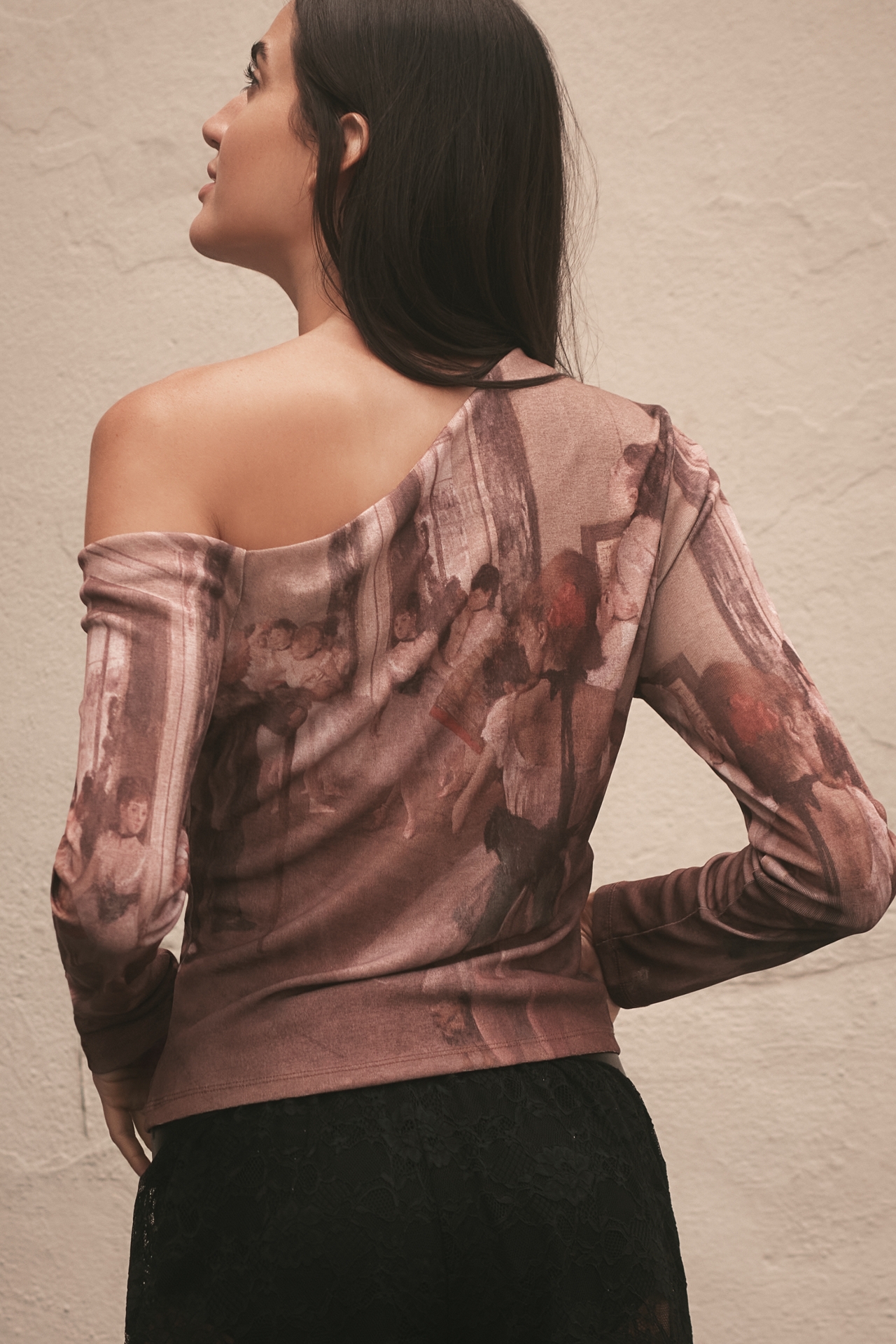 By Anthropologie Off-Shoulder Degas Printed Top