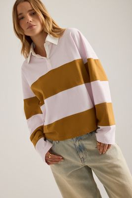 By Anthropologie Gestreiftes Rugby-Oberteil