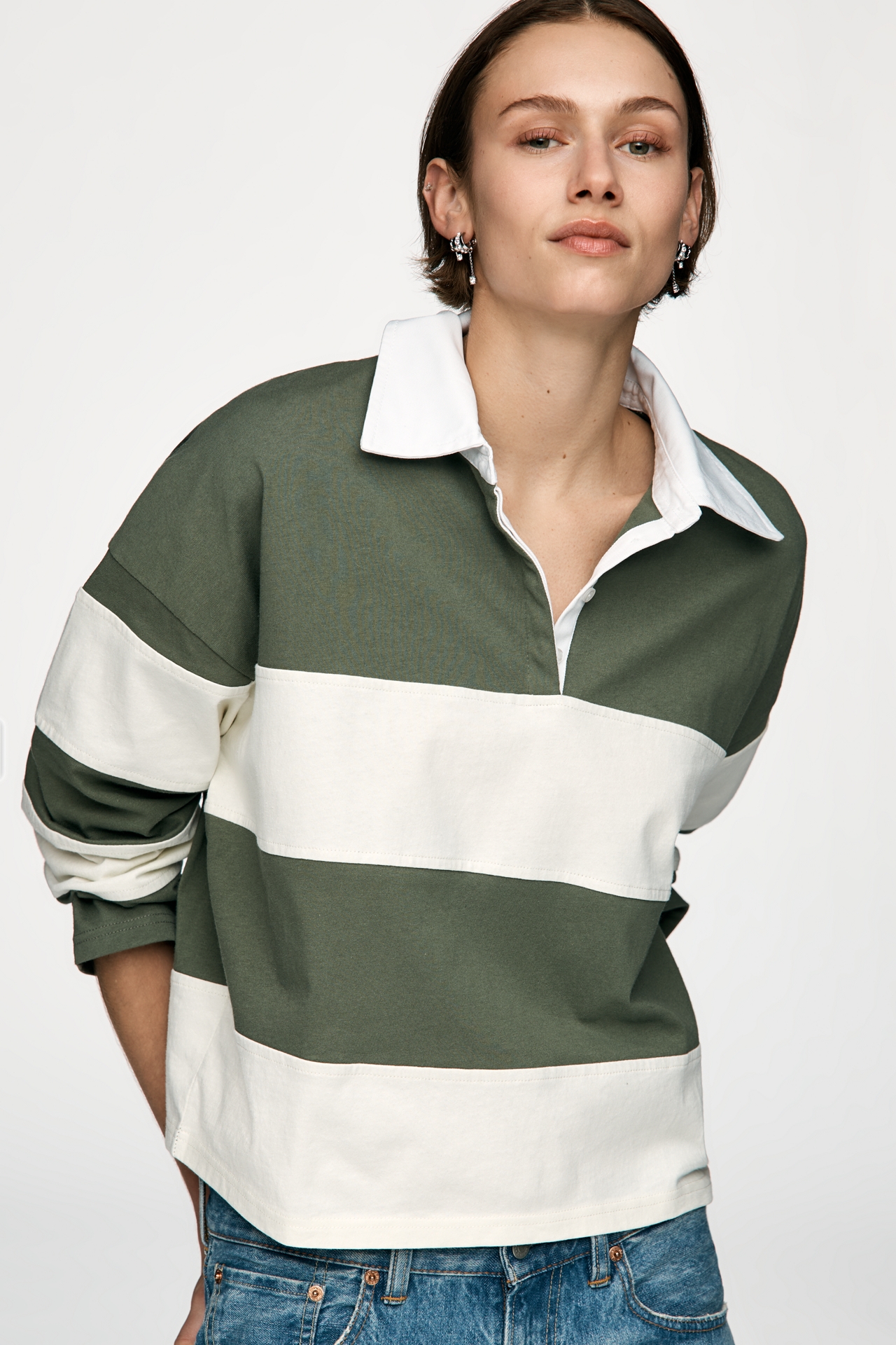 By Anthropologie Striped Rugby Top