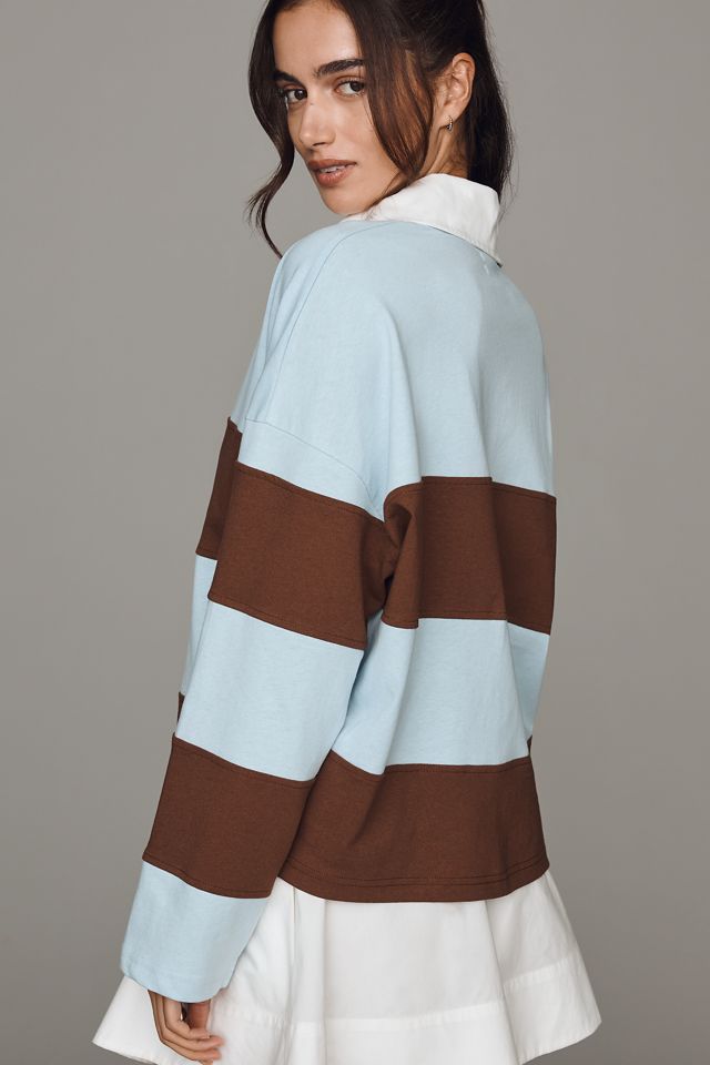 By Anthropologie Striped Rugby Top #1