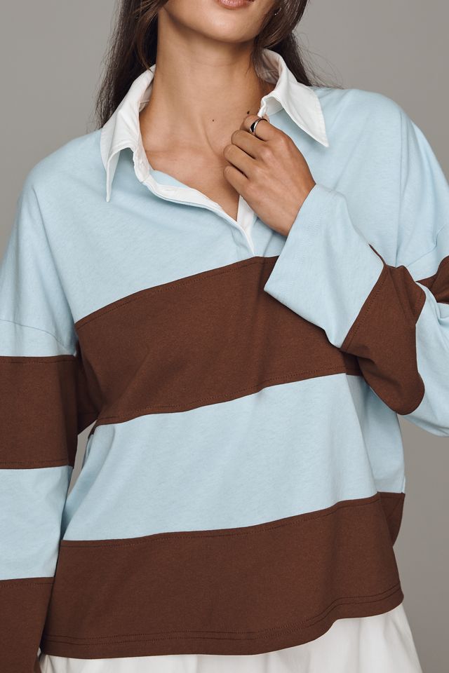 By Anthropologie Striped Rugby Top #2