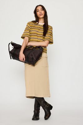 By Anthropologie Boxy Stripe T-Shirt