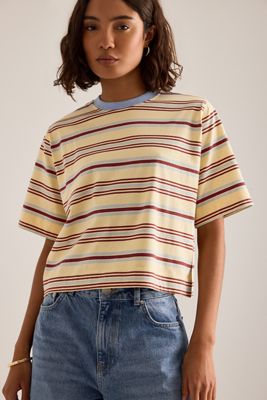 Camiseta de Rayas Estilo Boxy By Anthropologie