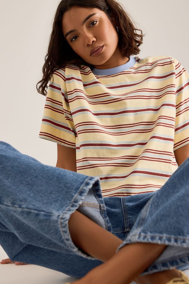 By Anthropologie Boxy Stripe T-Shirt #1