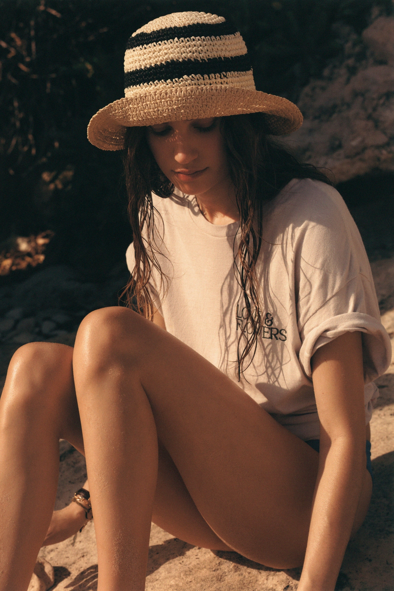 By Anthropologie Love & Flowers Cotton Tee