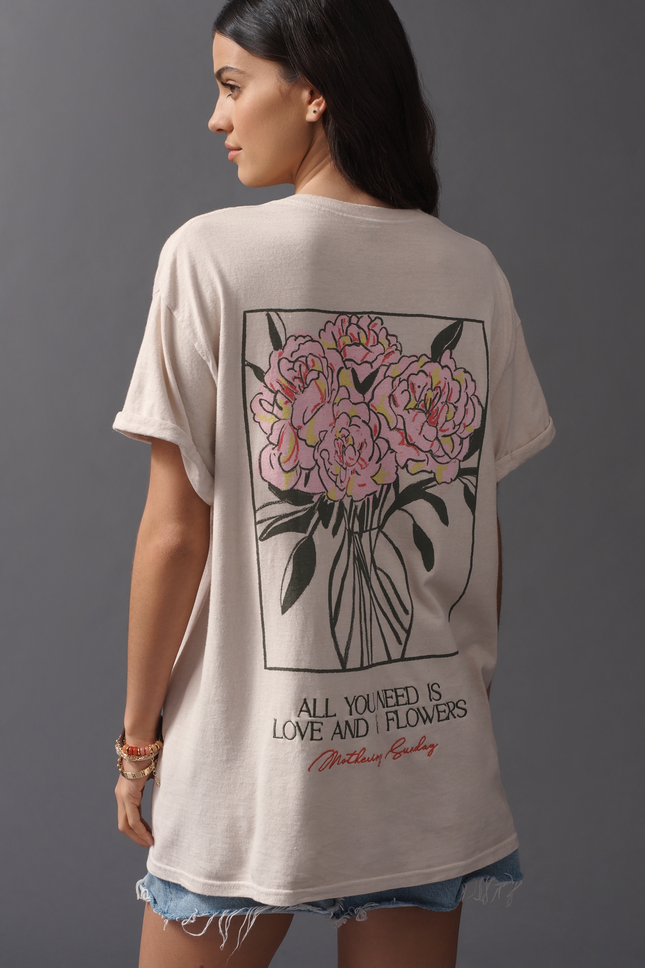 By Anthropologie Love & Flowers Cotton Tee