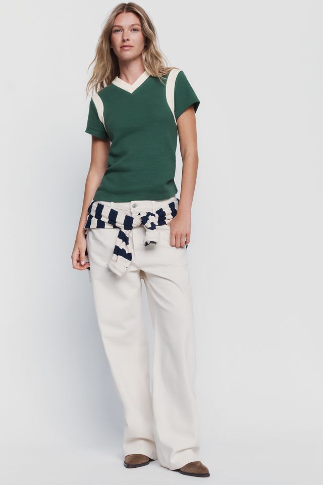 By Anthropologie 100% Cotton Waffle Top #3