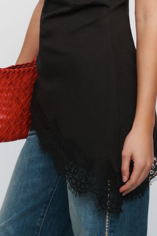 By Anthropologie 100% Cotton Lace Asymmetrical Tunic #1