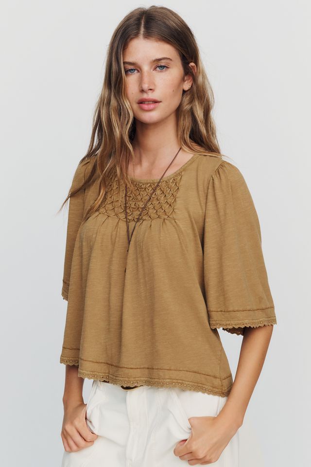 Pilcro Flutter-Sleeve Swing Blouse #1