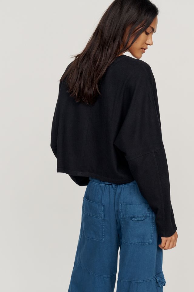 Pilcro 100% Cotton Cropped Long-Sleeve Top #1