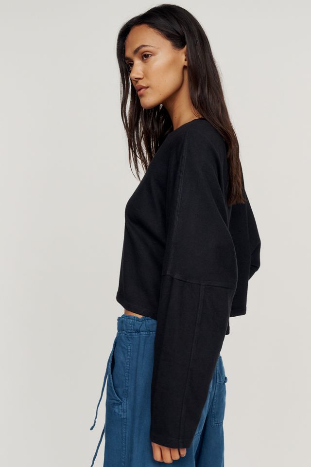 Pilcro 100% Cotton Cropped Long-Sleeve Top #2