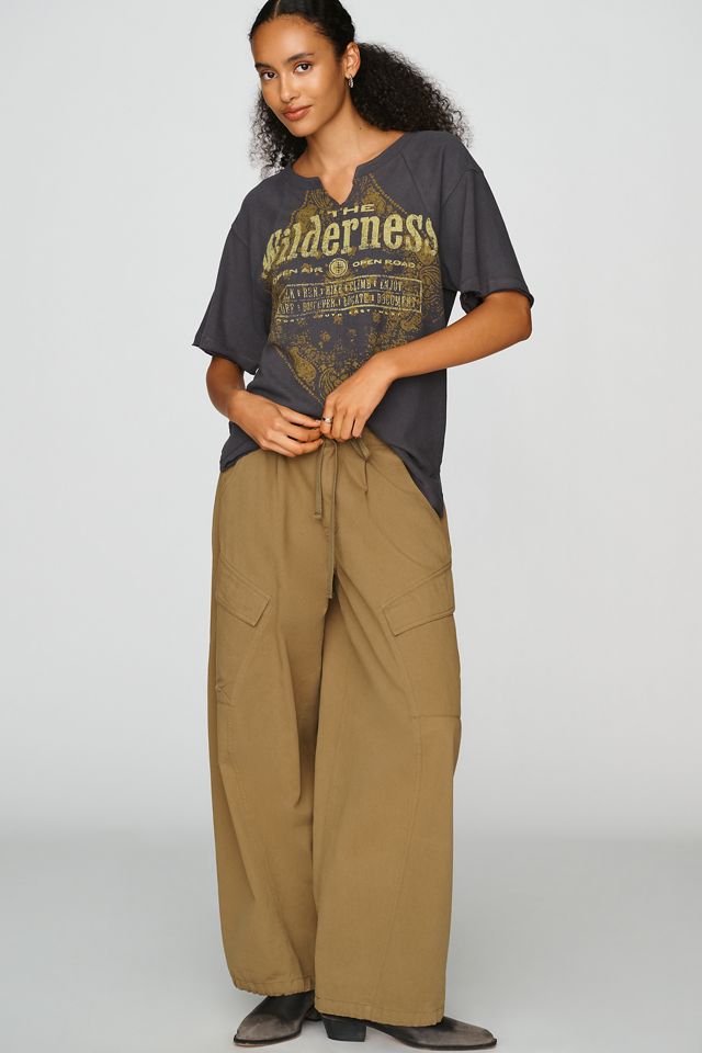 Pilcro 100% Cotton Notched Graphic Tee #1