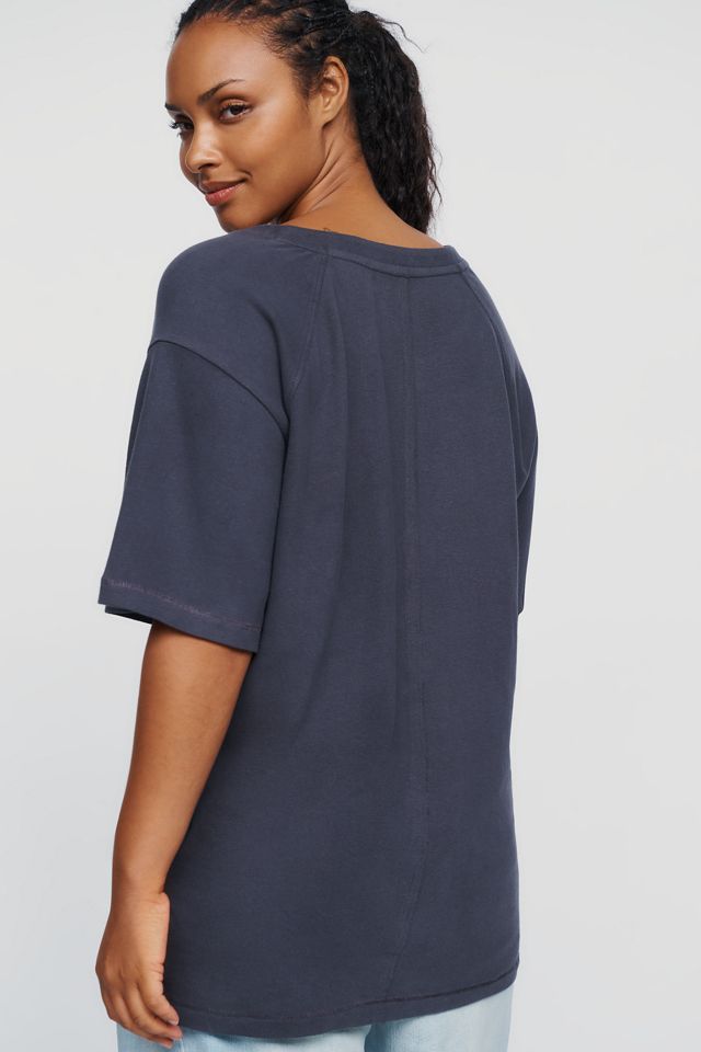 Pilcro 100% Cotton Notched Graphic Tee #6