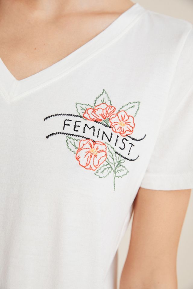 Feminist Embroidered Tee #3