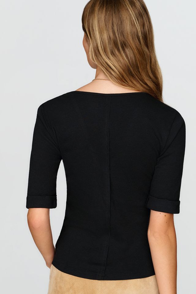 Pilcro Cuffed V-Neck Tee #3