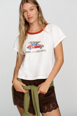 Pilcro Billie 100% Cotton Graphic Holiday Tee by Anthropologie