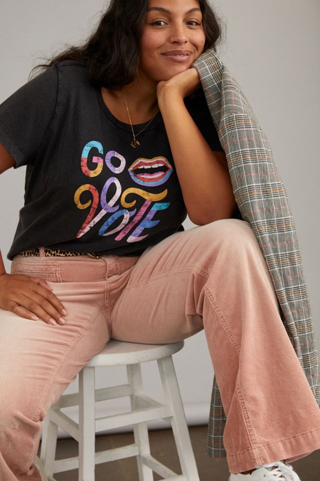 Super Nice Letters Go Vote Graphic Tee #3