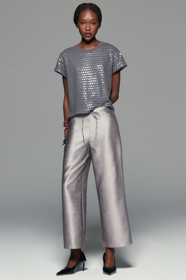 Pilcro Billie 100% Cotton Sequined Tee #1